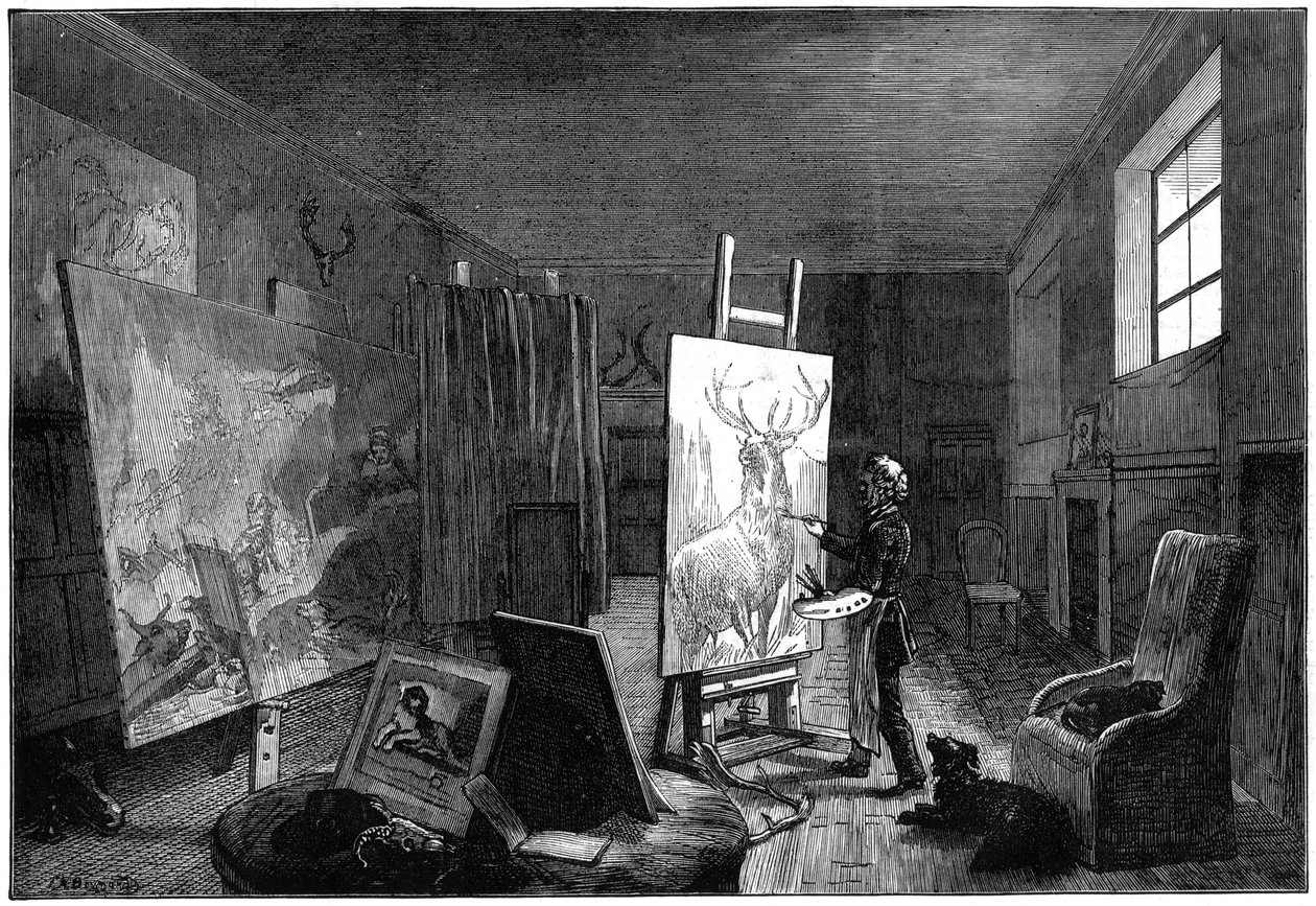 Edwin Landseers爵士1802-1973年工作室，东萨塞克斯郡布莱顿，1874年 作者 不明