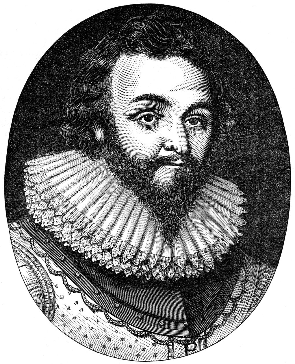 弗朗西斯·德雷克爵士（Sir Francis Drake），16世纪英国航海家兼私人，c1880年 作者 不明