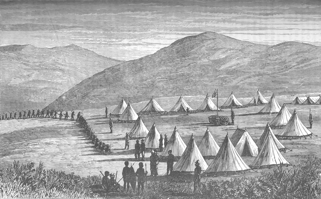 Garnet Wolseleys爵士在乌伦迪营地：祖鲁人进来放弃武器，c1880 作者 不明