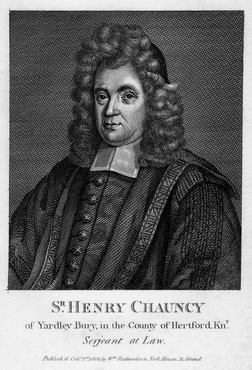 英国律师，教育家和文物学家亨利·昌西爵士，1802年 作者 不明