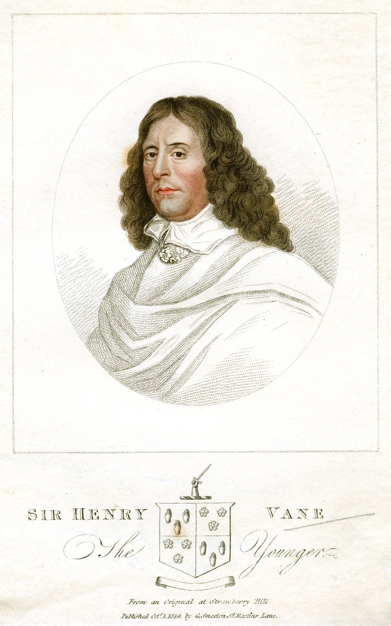 英国政治家兼作家亨利·范尼爵士（Sir Henry Vane the Younger），1814年 作者 不明
