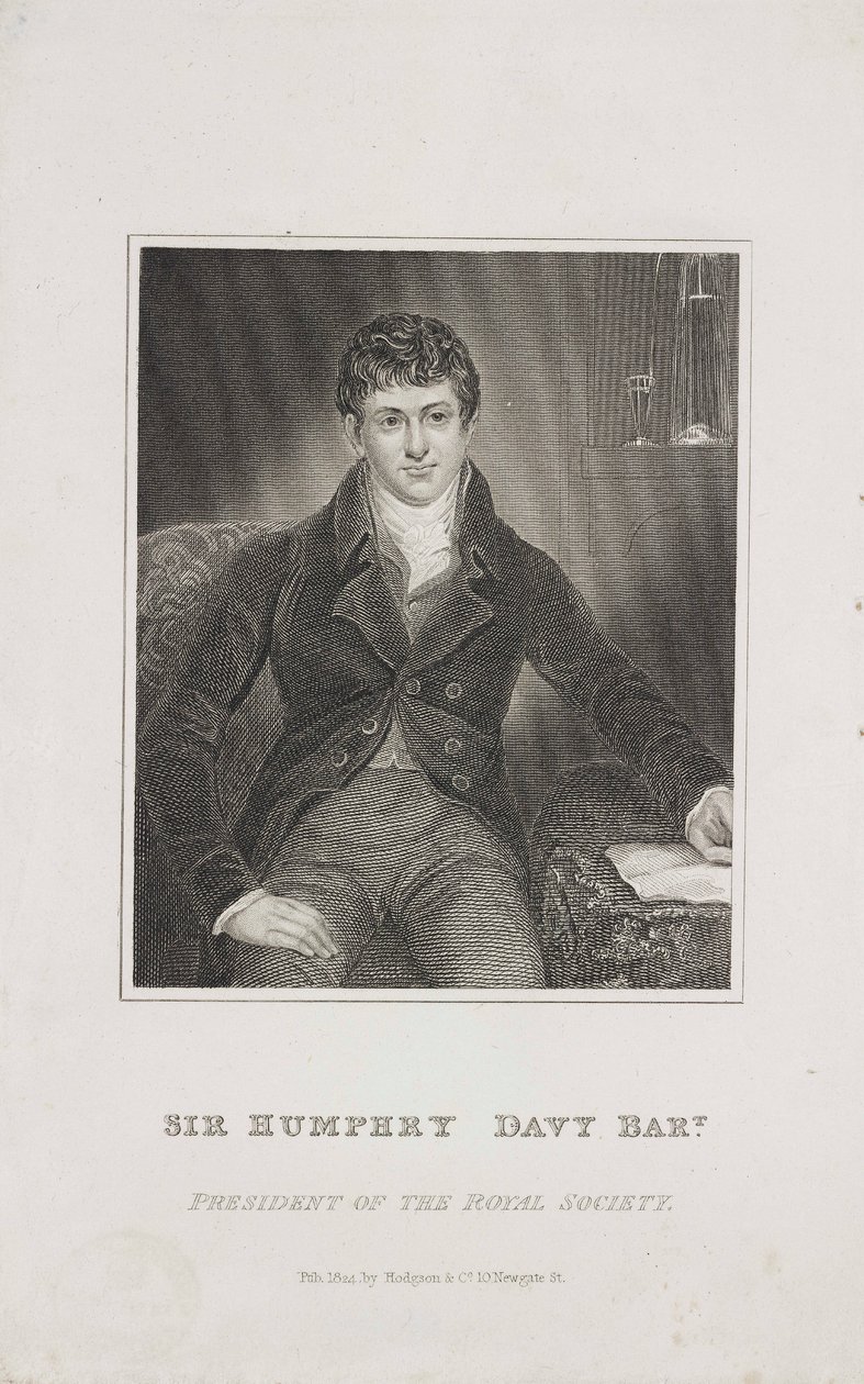 Sir Humphry Davy, English chemist, c 1824 作者 不明