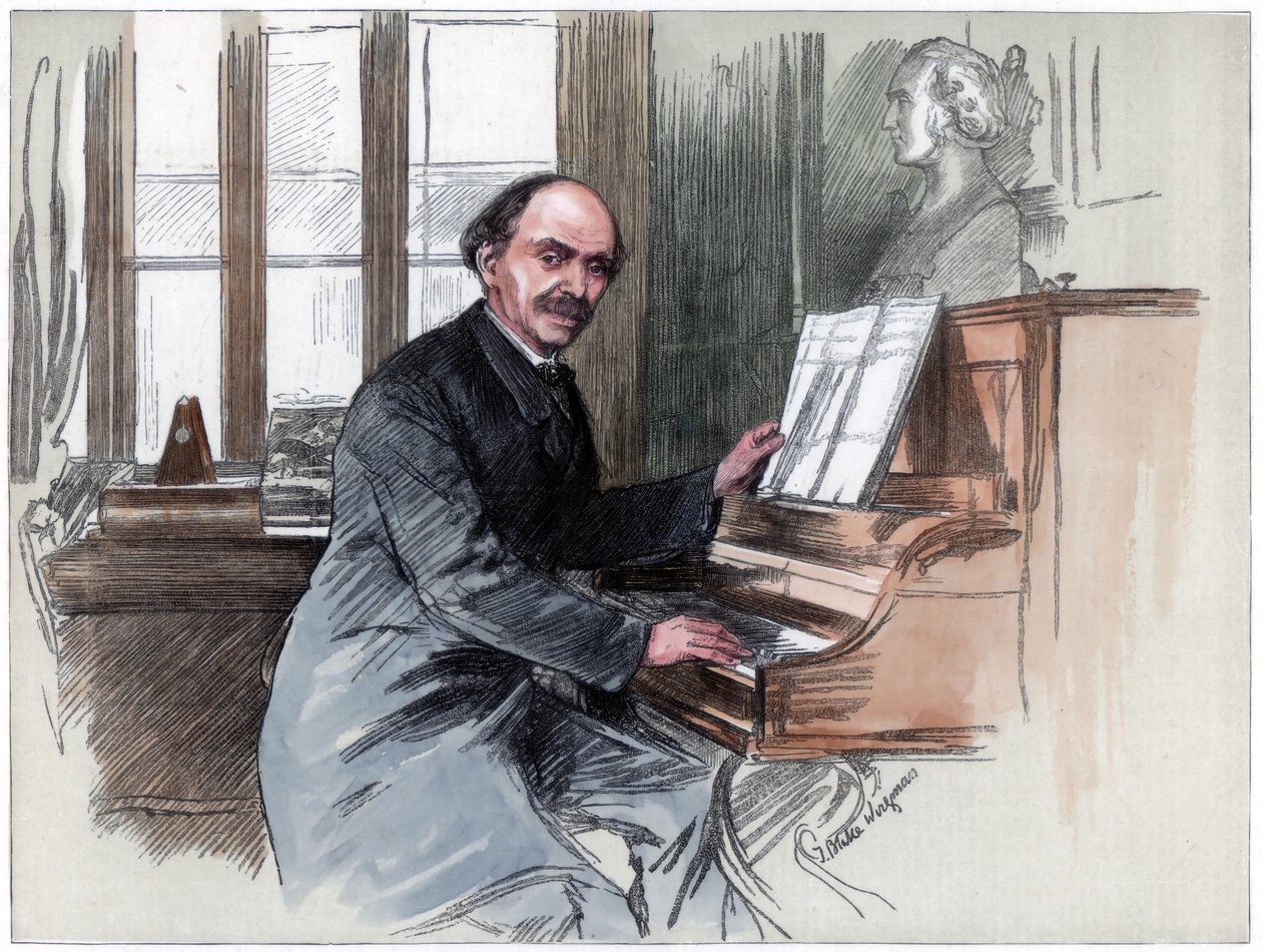 朱利叶斯·本尼迪克特爵士，音乐作曲家兼指挥，1884年 作者 不明
