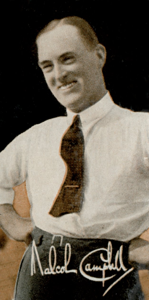 马尔科姆·坎贝尔爵士（Malcolm Campbell）1885-1948年，英国赛车手和赛车记者，1935年 作者 不明