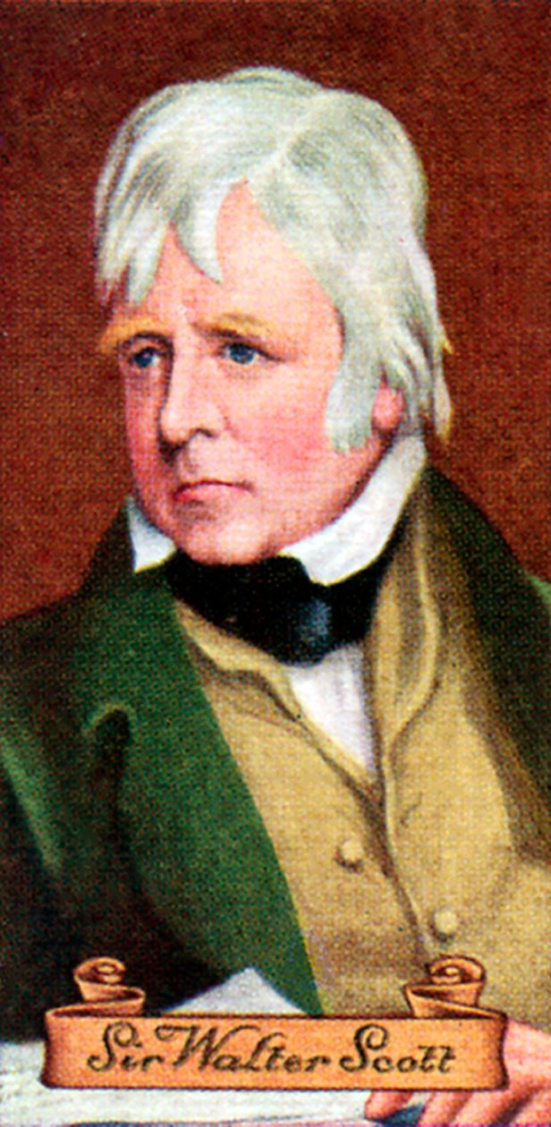 沃尔特·斯科特爵士（Sir Walter Scott），摘自一系列香烟卡，1935年 作者 不明
