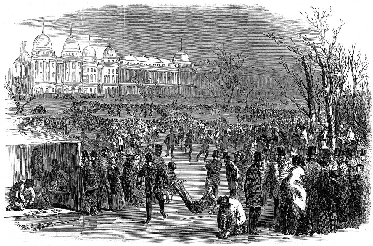 1850年在摄政公园滑冰 作者 不明