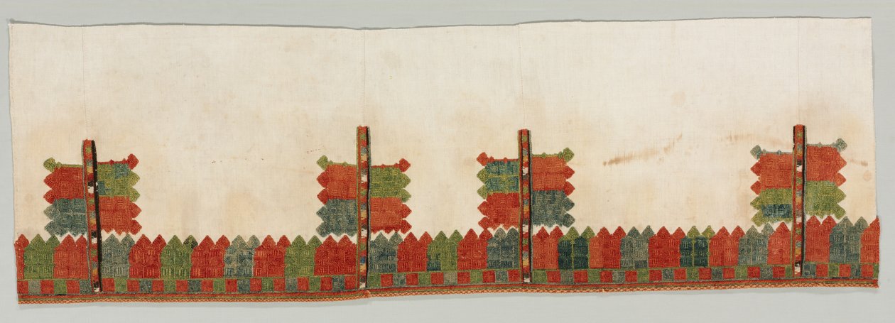 裙边和袖子，1700年代。 作者 不明