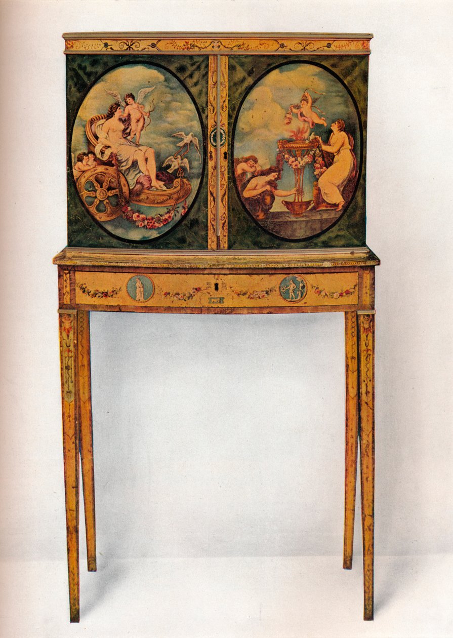 桃花心木小柜子，c1680 作者 不明
