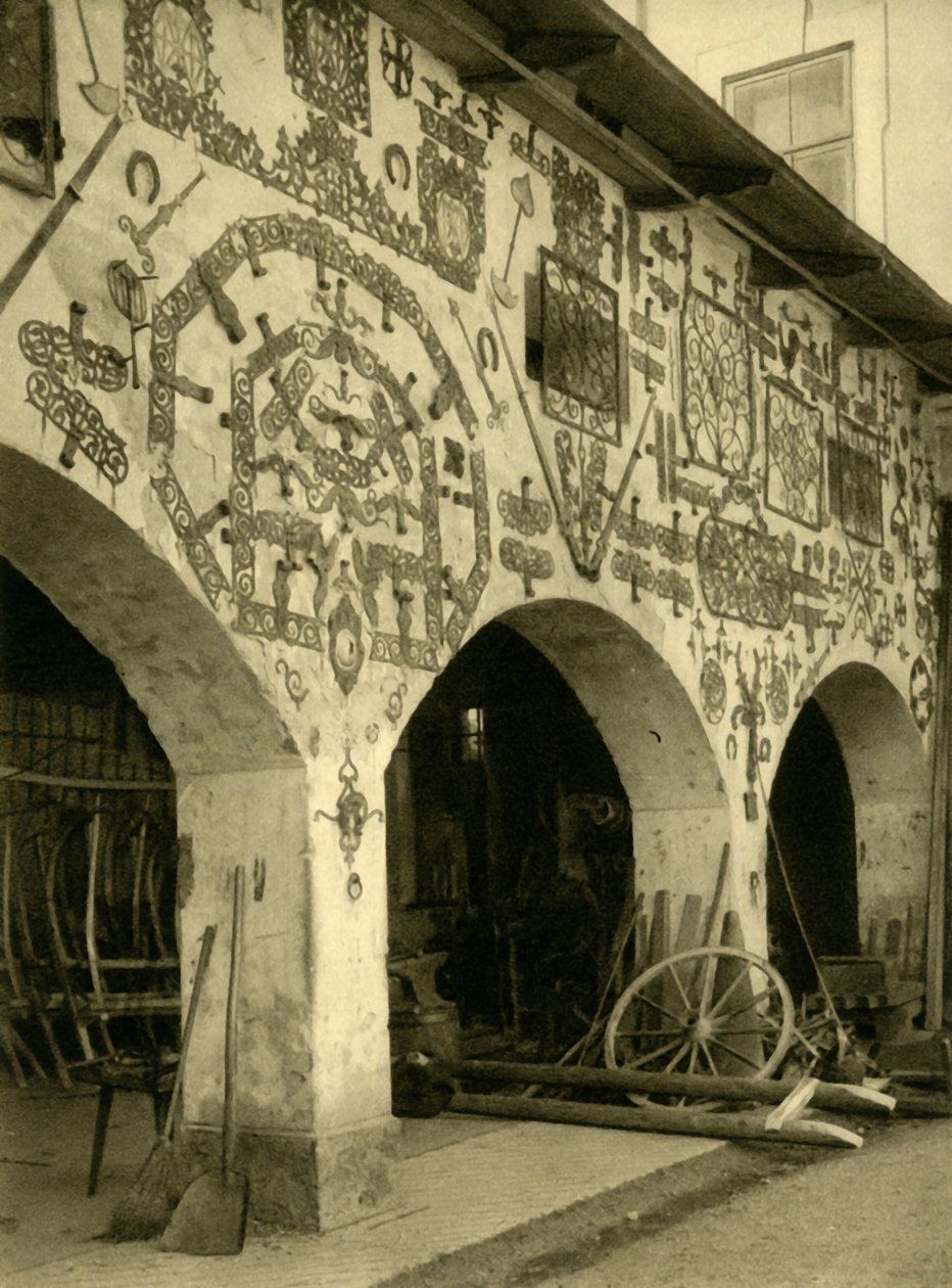 1935年，奥地利Admont修道院的Smithy。 作者 不明