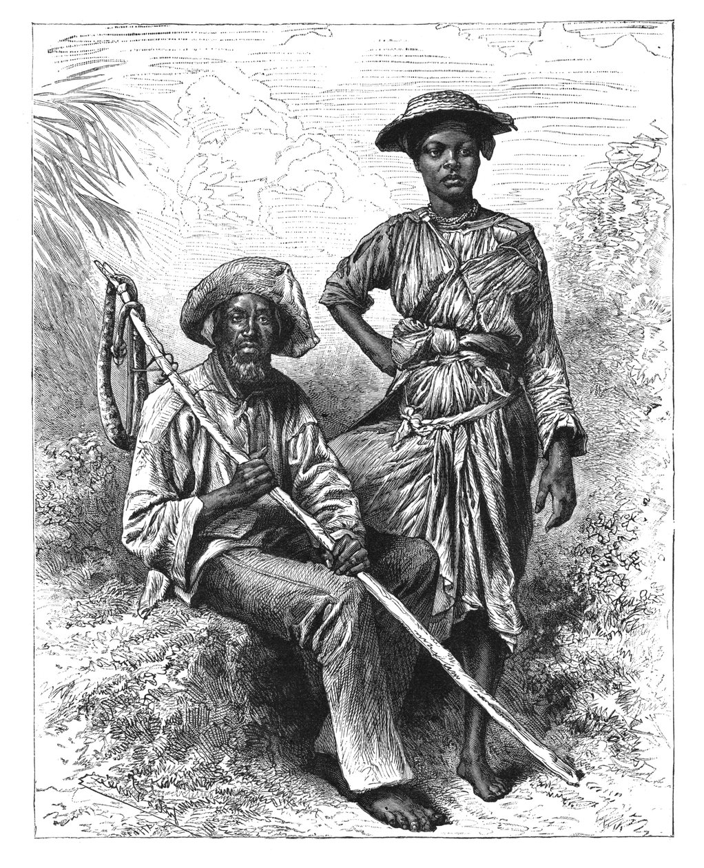 蛇捕手和木炭女孩，马提尼克岛，c1890 作者 不明