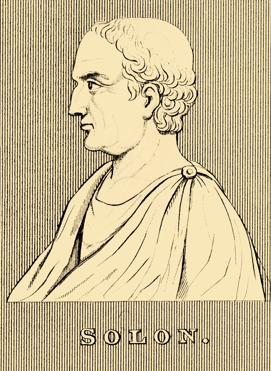 Solon，c630-c560 BC，1830。 作者 不明