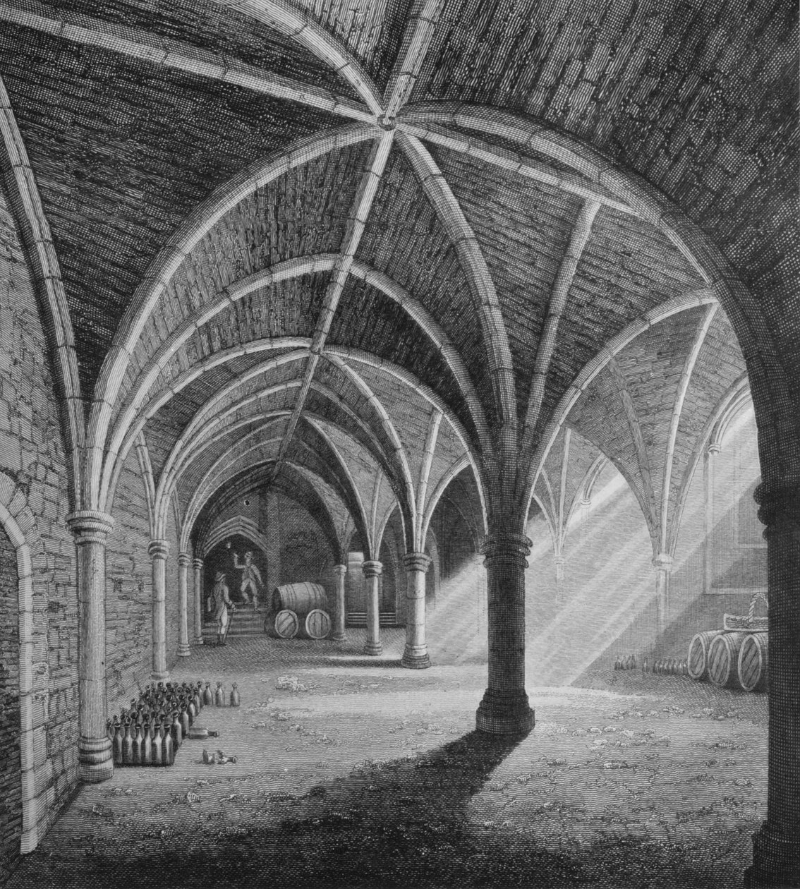 伦敦杰拉德大厅（Gerrards Hall）的西南视图，大约1834年，1906年 作者 不明