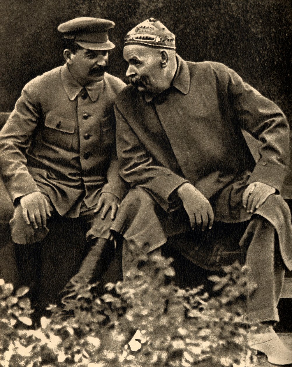 苏联领导人约瑟夫·斯大林和作家马克西姆·高尔基（Maxim Gorky），苏联，1931年。 作者 不明