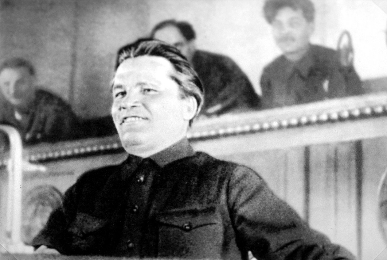 苏联政治家谢尔盖·基洛夫（Sergei Kirov），第17届共产党代表大会，苏联莫斯科，1934年 作者 不明