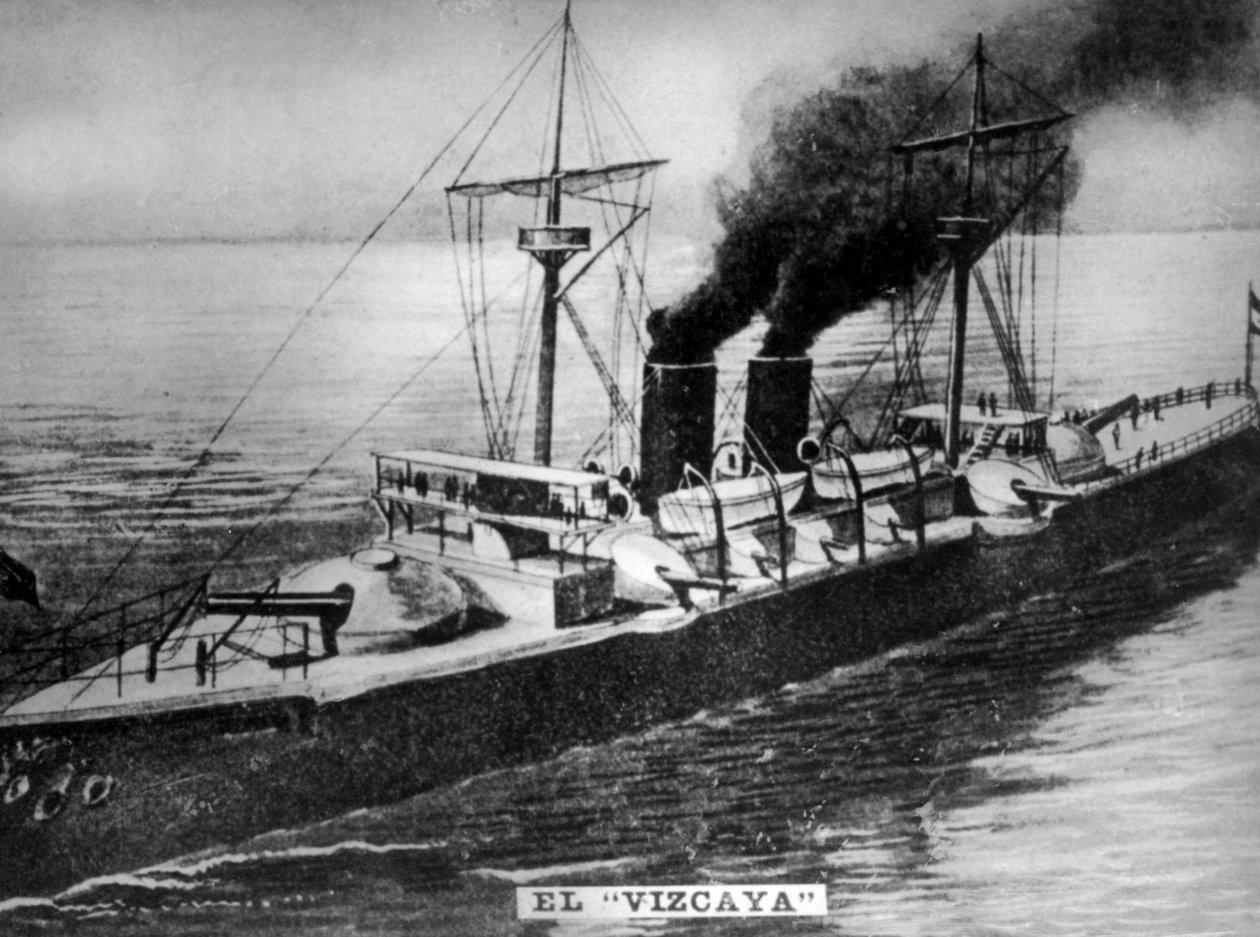 西班牙战舰Viscaya，1898年代，1920年代 作者 不明
