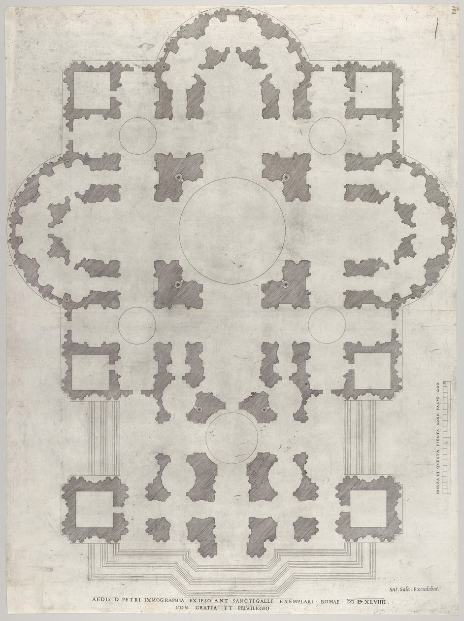 罗马玻璃宏伟：圣计划PETERS，1549。 作者 不明