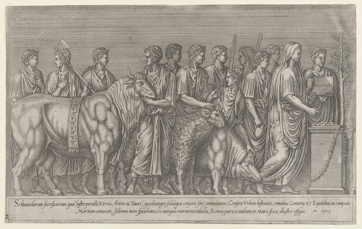 Speculum Romanae Magnificentiae：在Campus Martius上的祭祀，16世纪。 作者 不明