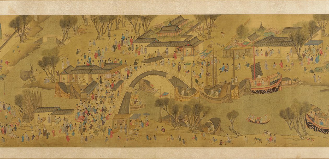 河上的春节，清朝，18世纪。 作者 不明
