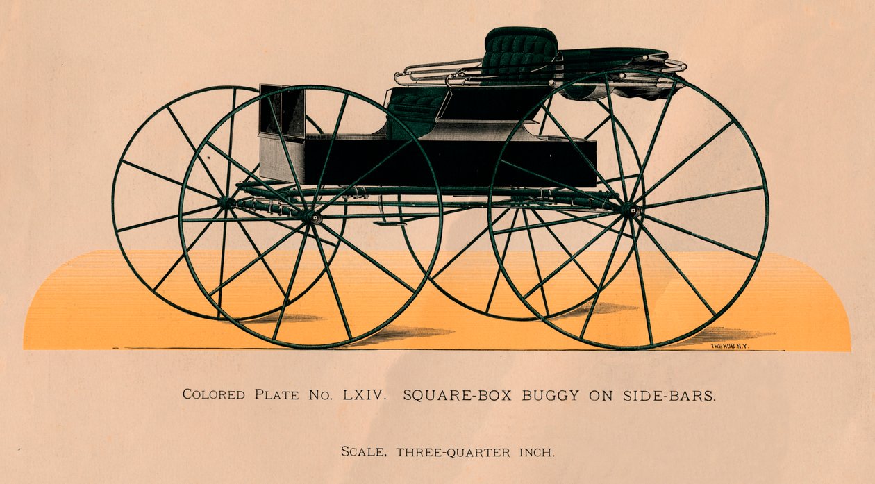 方箱越野车，1885年。 作者 不明