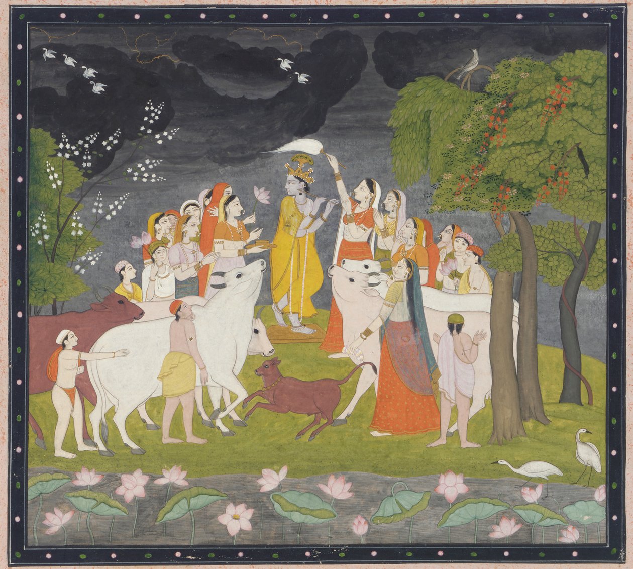 带着长笛的Sri Krsna，约1790-1800年。 作者 不明