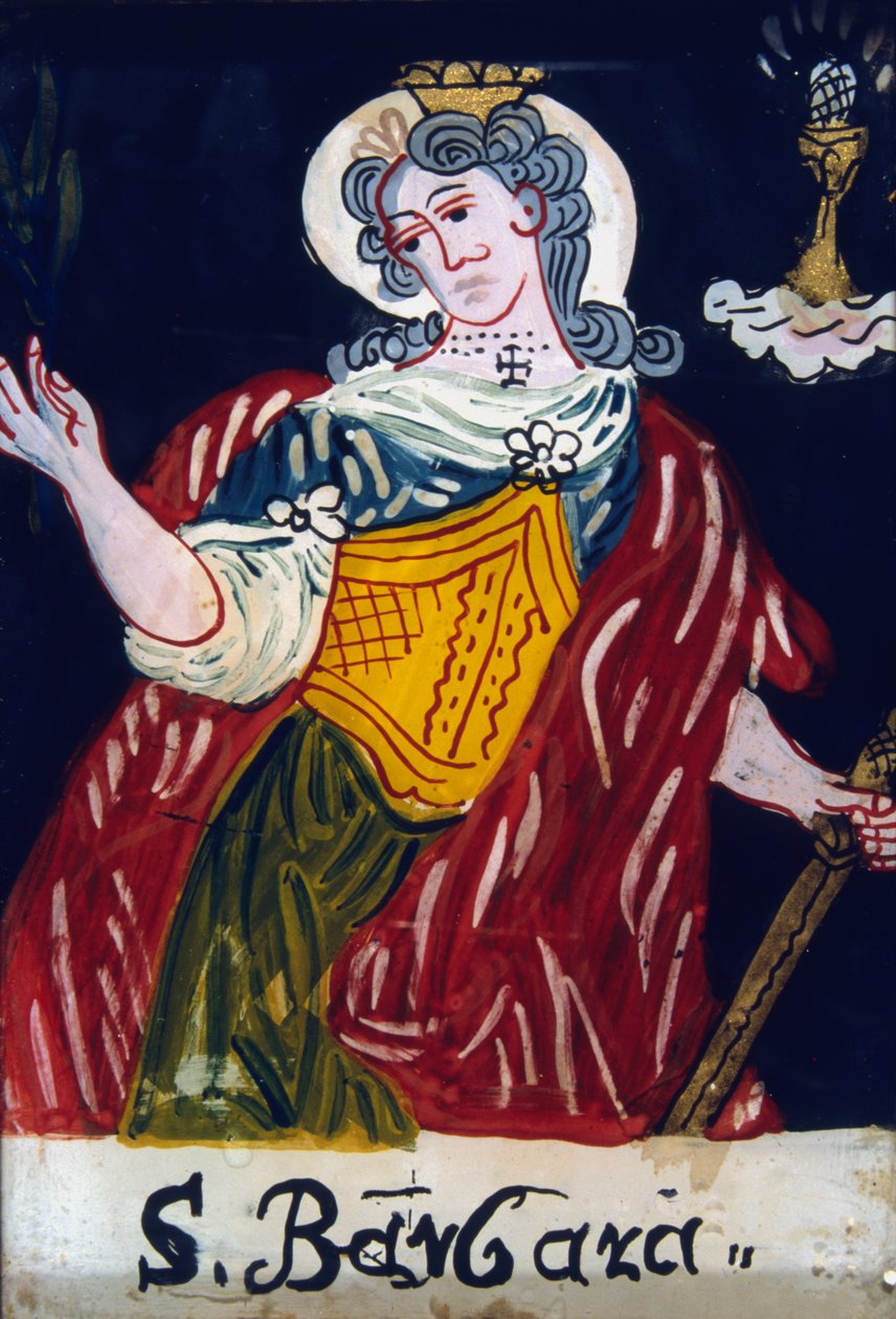 圣巴巴拉（St Barbara），基督教处女，19世纪 作者 不明