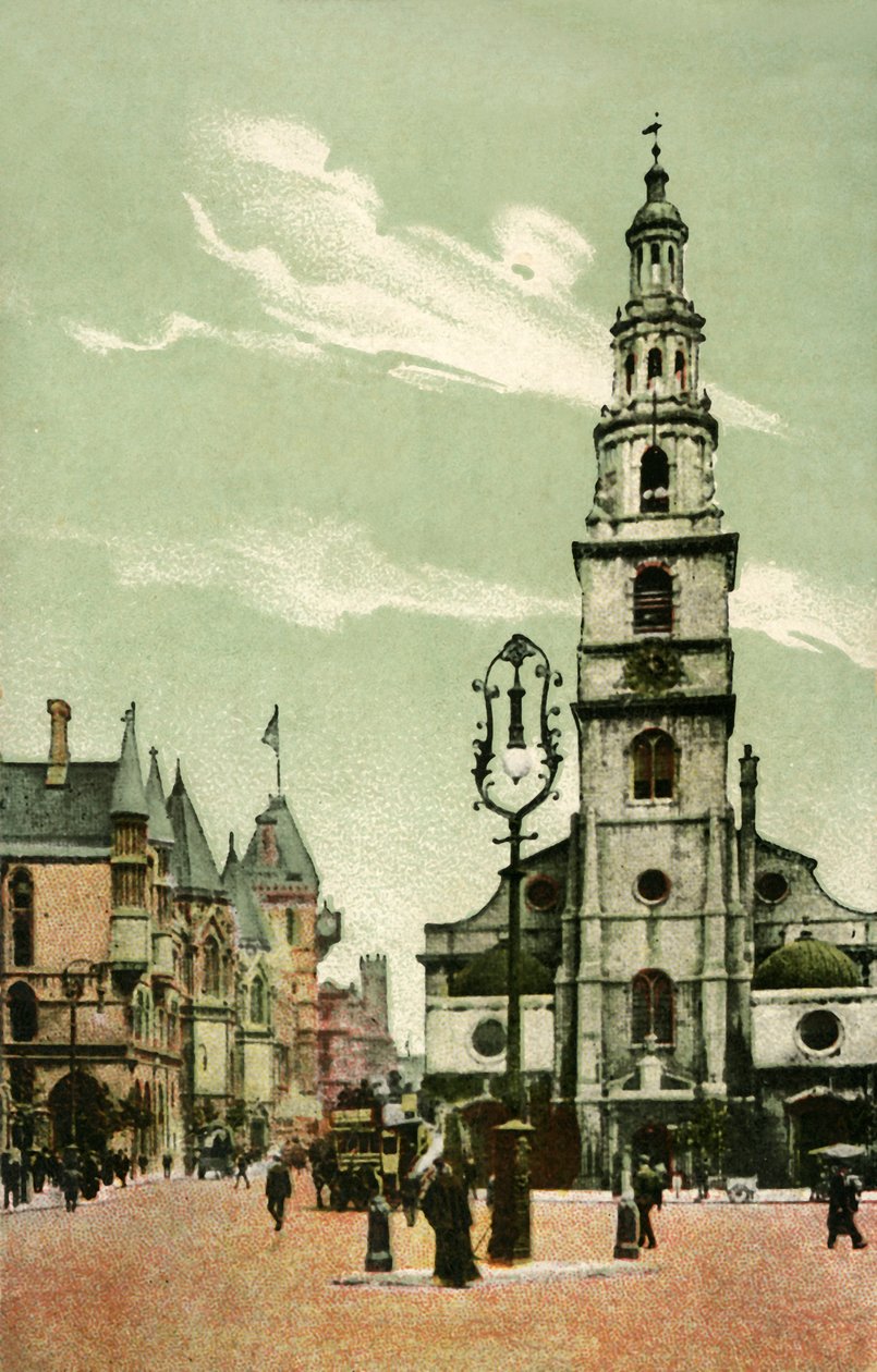 圣克莱门特·丹尼斯（St Clement Danes），伦敦，斯特兰德，约1910年。 作者 不明