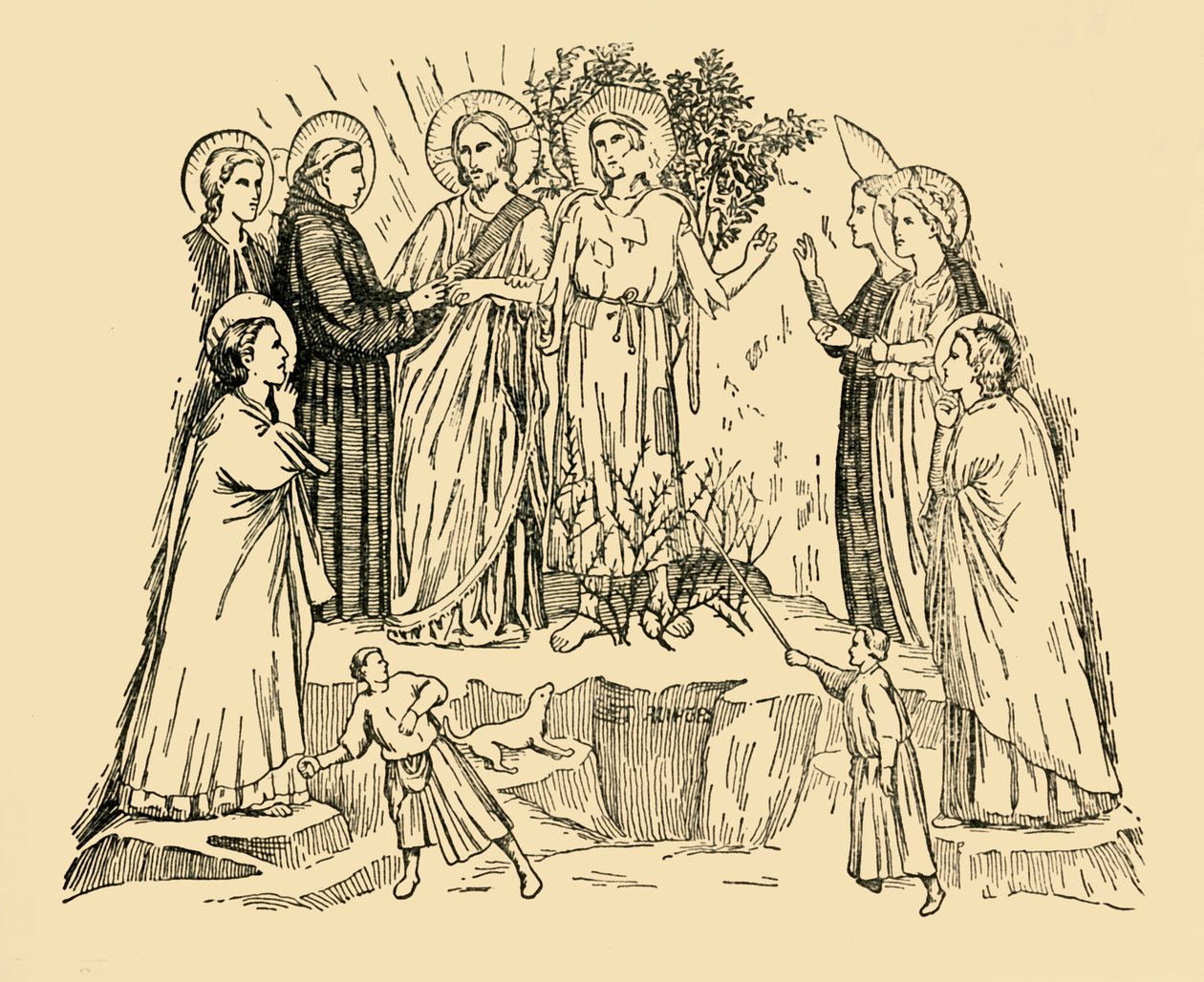 阿西西的圣弗朗西斯（St. Francis）于1930年将贫穷女士当做他的新娘。 作者 不明