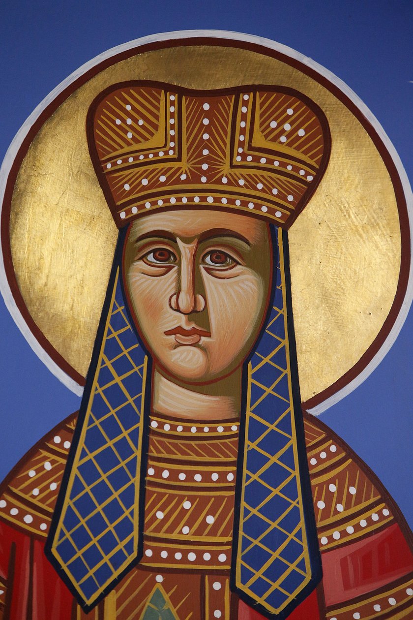 St Helen fresco in Pedoulas Orthodox church, Cyprus, 20150510, Pedoulas, Cyprus 作者 不明