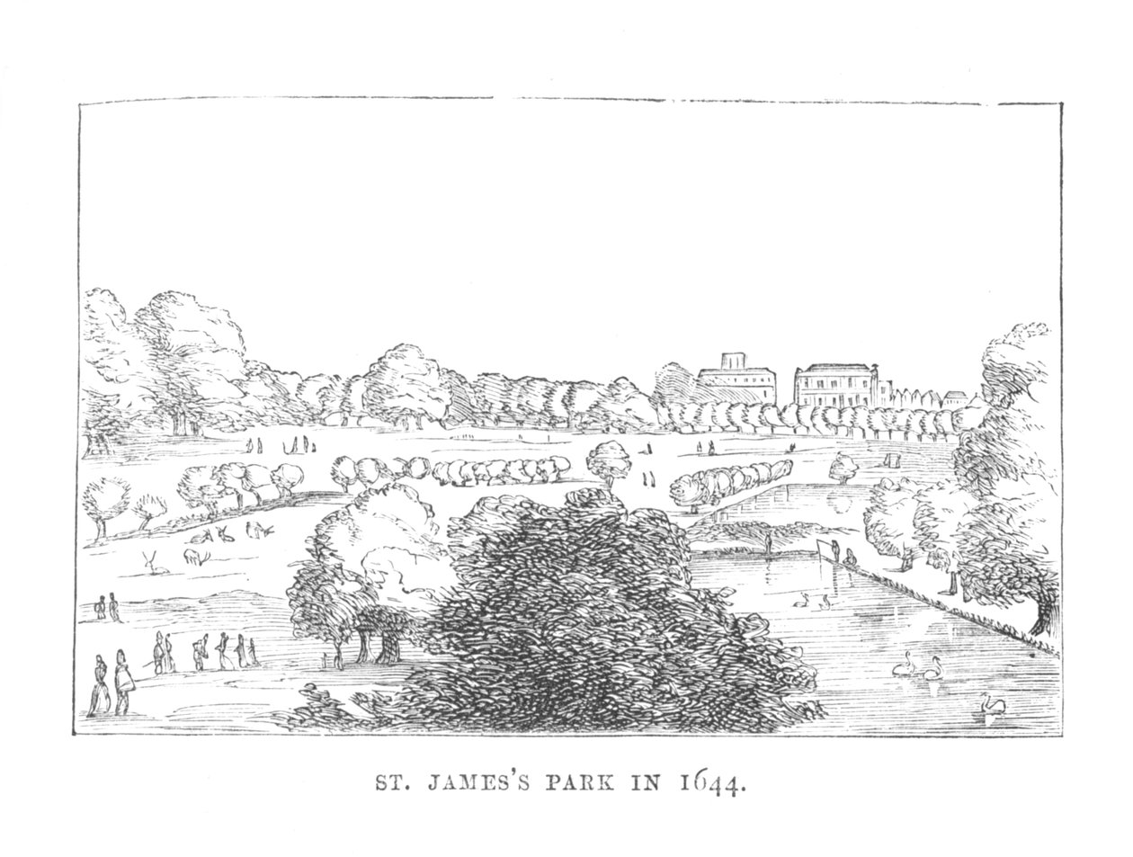1644年的圣詹姆斯公园（c1870） 作者 不明