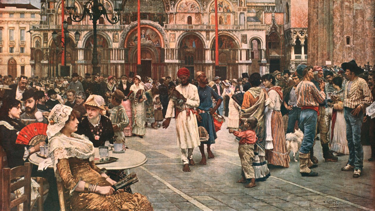 圣马克广场，威尼斯，1883，c1902。 作者 不明