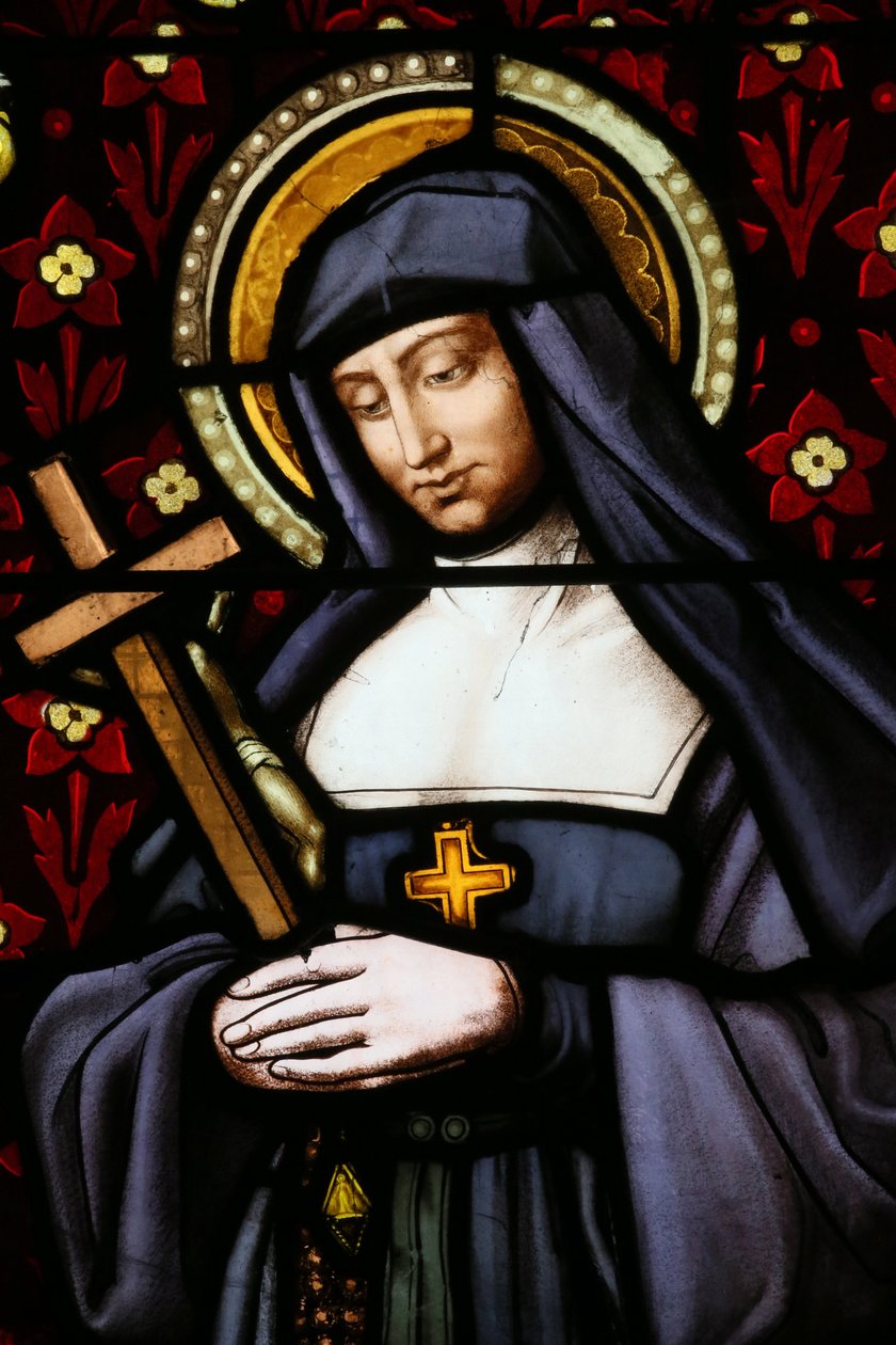 St Paul church. Stained glass window. Jane Frances de Chantal (Jeanne de Chantal, Jeanne Francoise Fremyot de Rabutin, baronne de Chantal 作者 不明