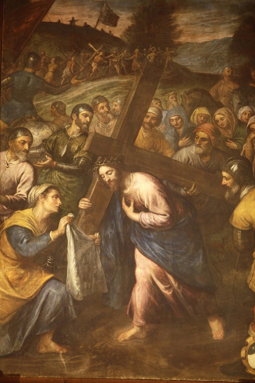 Sta Veronica and Jesus carrying his cross, Tricase, Italie 作者 不明