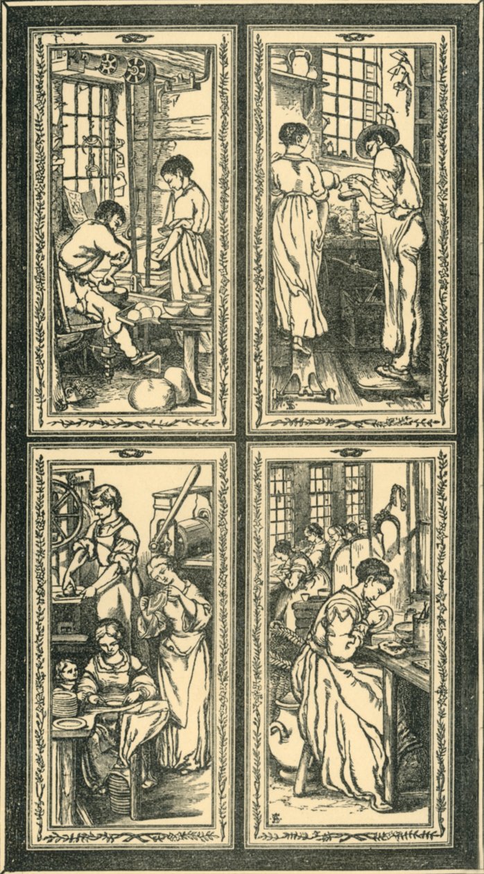 斯塔福德郡工艺，彩色玻璃窗设计，c1870，1881年。 作者 不明