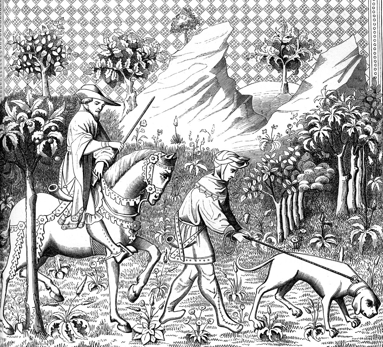 雄鹿狩猎，14世纪1849年 作者 不明