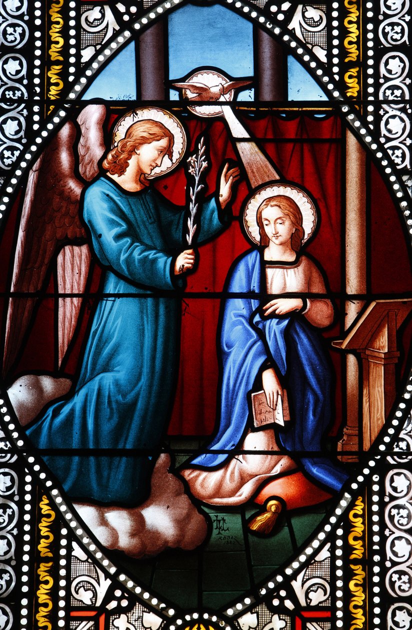 Stained glass depicting the Annunciation, La Cavalerie, France 作者 不明