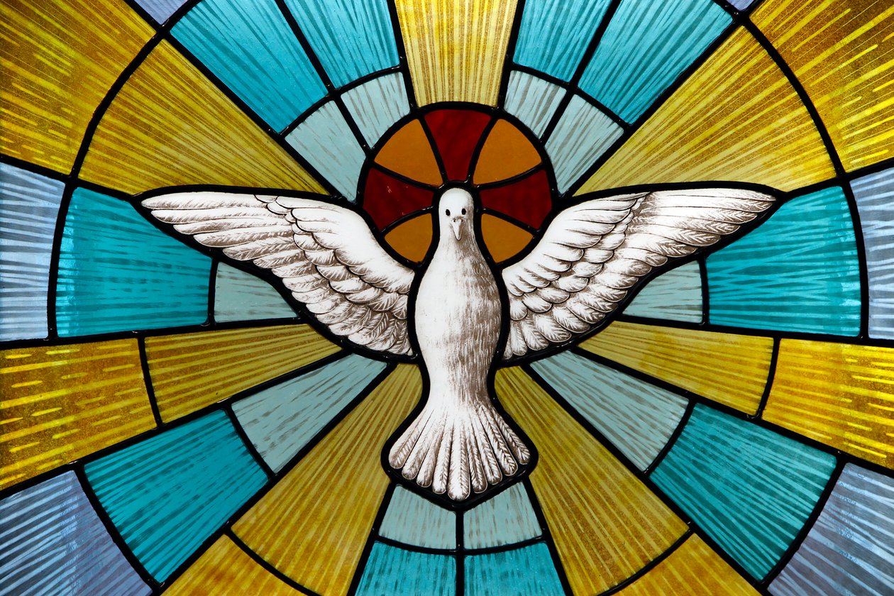 Stained glass in Spirito Santo church 作者 不明