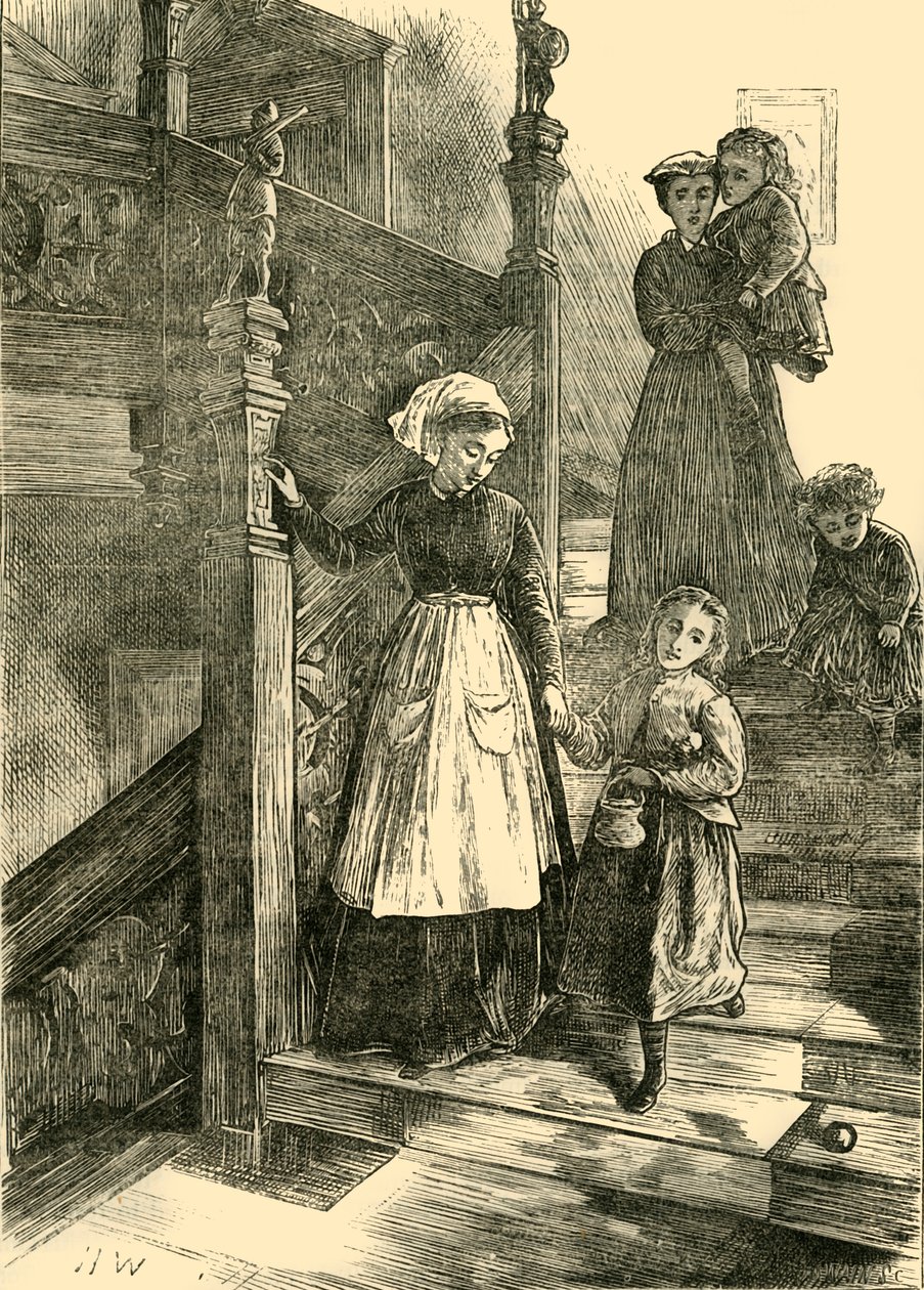 克伦威尔大厦的楼梯，1876年，c1876年。 作者 不明