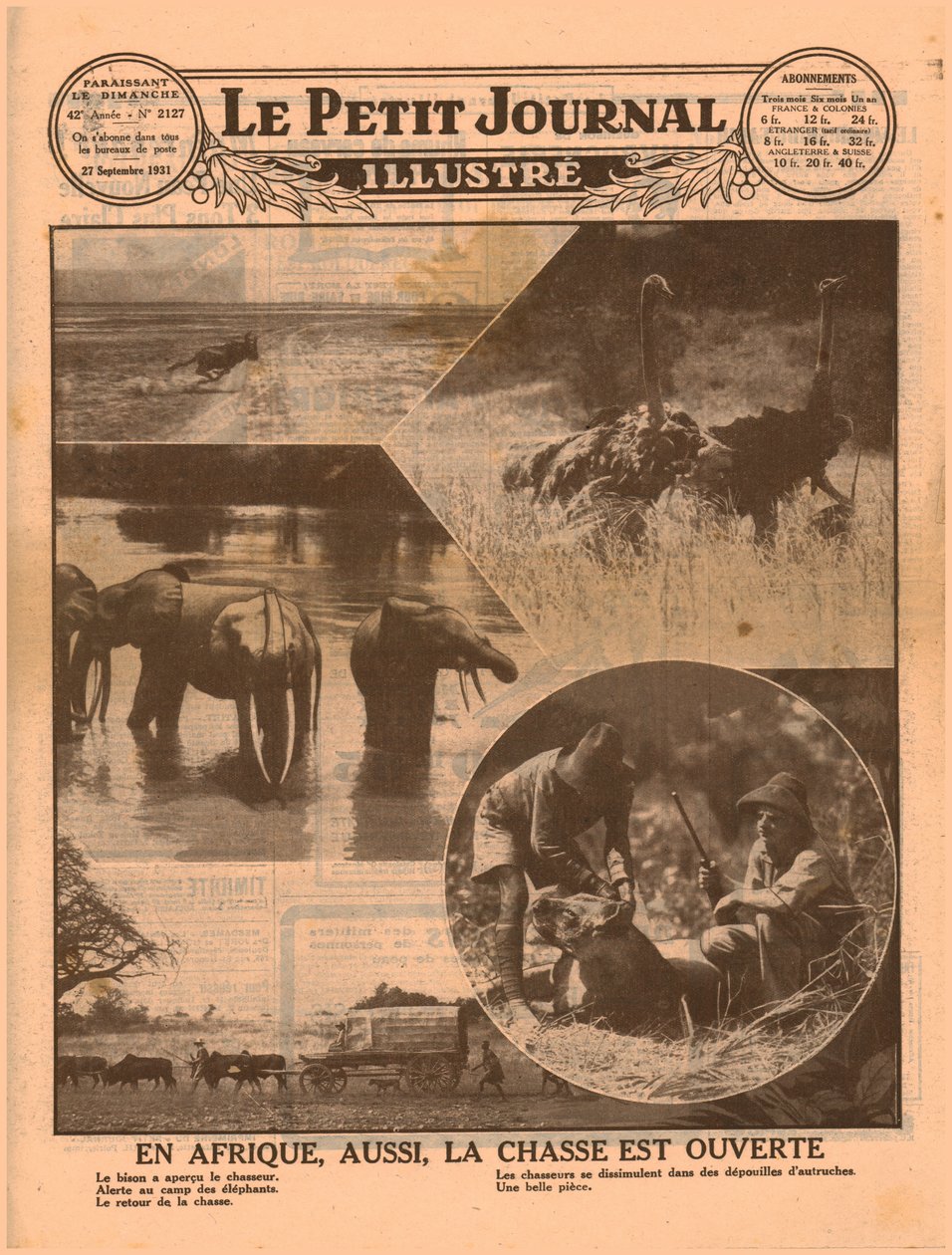 1931年非洲狩猎季节开始。 作者 不明