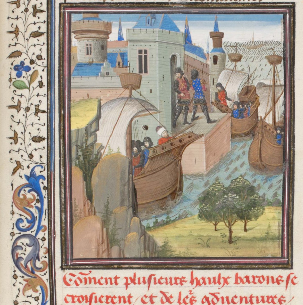 开始第四次十字军东征。提尔·威廉（William of Tyre）的《历史博物馆》缩影，1460年代 作者 不明