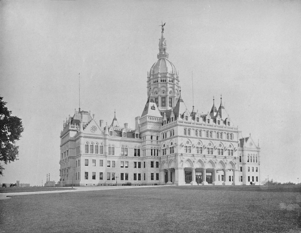 州议会大厦，康涅狄格州哈特福德，约建于1897年。 作者 不明