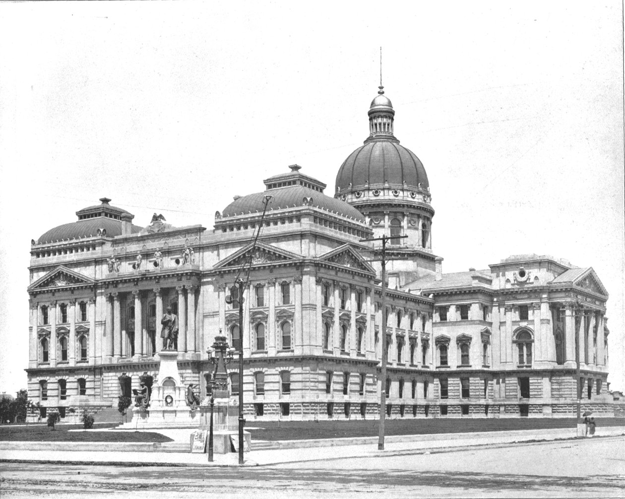 美国国会大厦，印第安纳州印第安纳波利斯，美国，1900年左右。 作者 不明