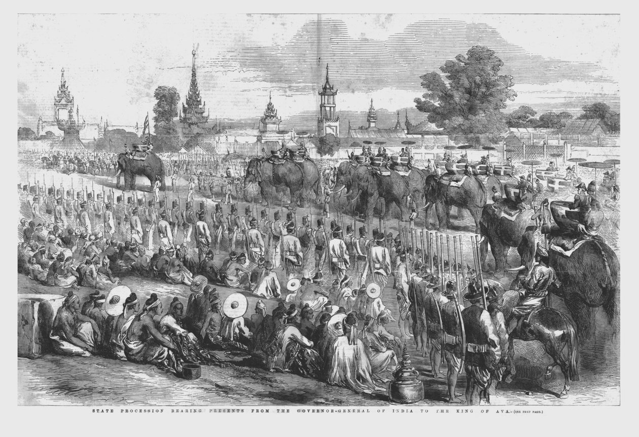 印度总督送给阿瓦国王的国家游行礼物，1856年 作者 不明