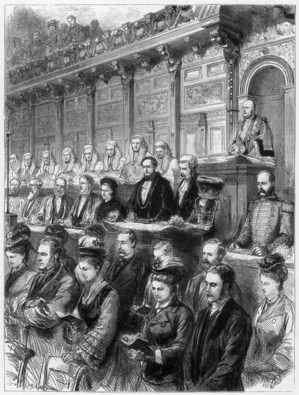 法官对圣保罗大教堂的国事访问，1875年 作者 不明