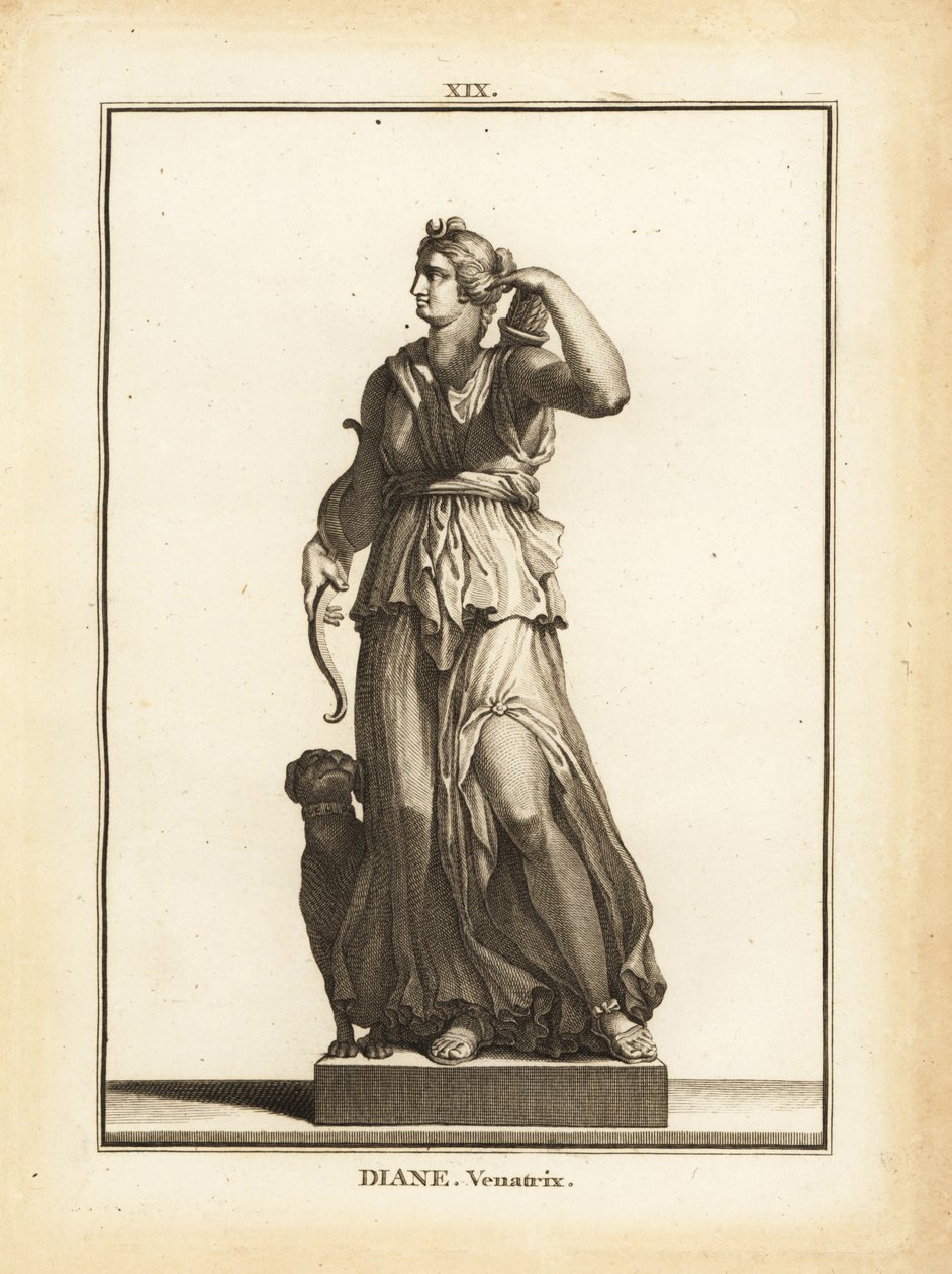 Statue of Diana Venatrix, Roman goddess of the hunt, with bow, arrow and quiver 作者 不明