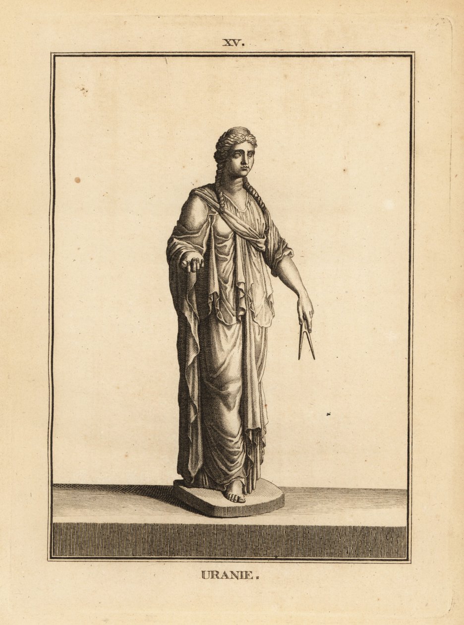 Statue of Urania, the muse of astronomy, with pair of compasses 作者 不明