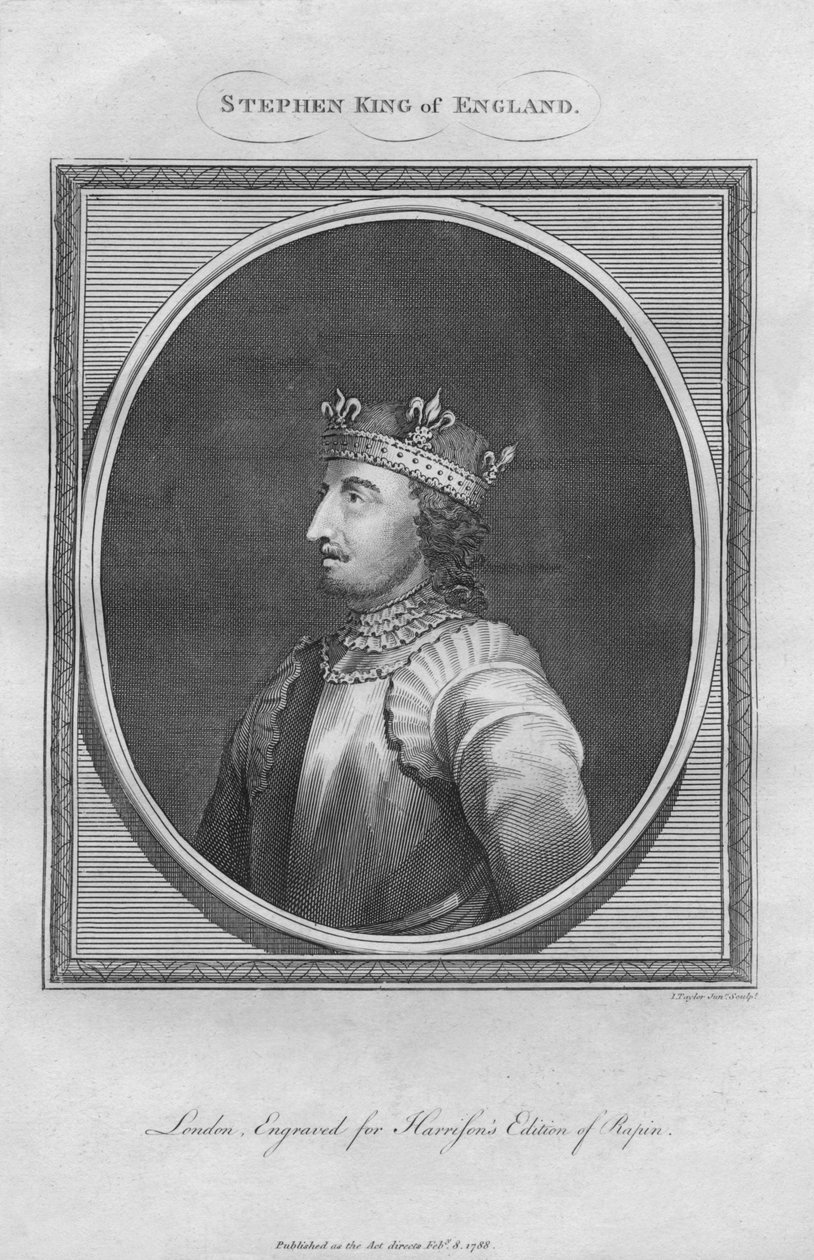 斯蒂芬，英格兰国王，1788年。 作者 不明
