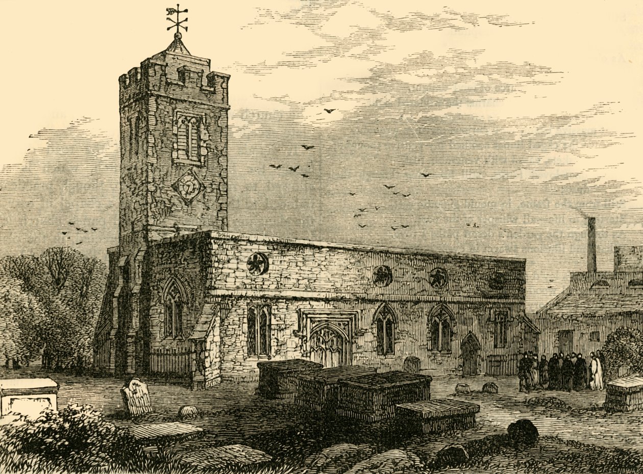 斯托克·纽顿顿教堂（Stoke Newington Church），1750年，建于1876年。 作者 不明