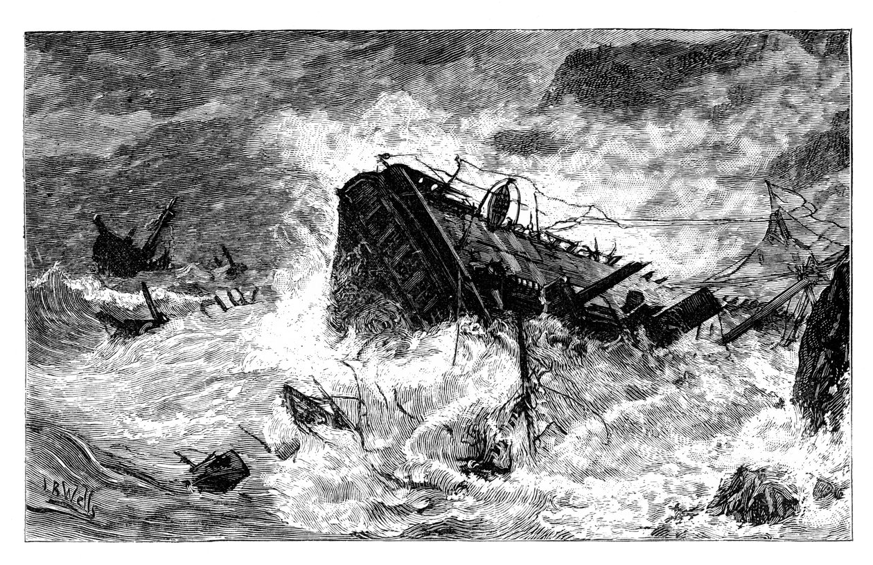 风暴，巴拉克拉瓦，乌克兰，c1888 作者 不明
