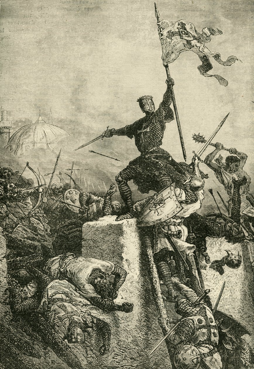 鲍德温（Baldwin）攻打君士坦丁堡，弗兰德伯爵（Count Flanders），1204年，1890年。 作者 不明