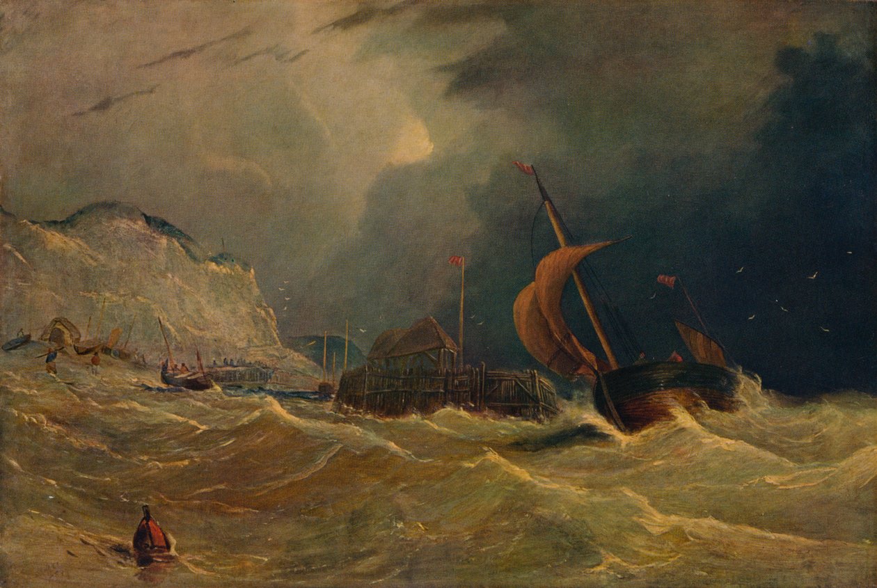 风雨如磐的海景，c1830年，1938年 作者 不明